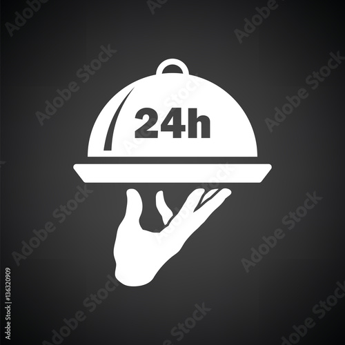 24 hour room service icon