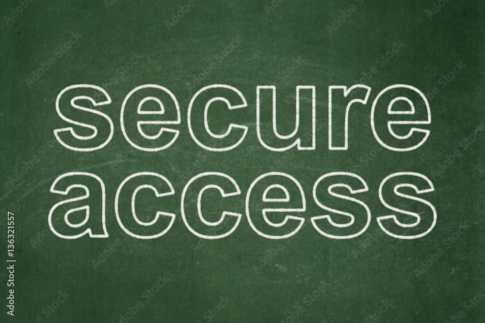 Privacy concept: Secure Access on chalkboard background Privacy concept: Secure Access on chalkboard background