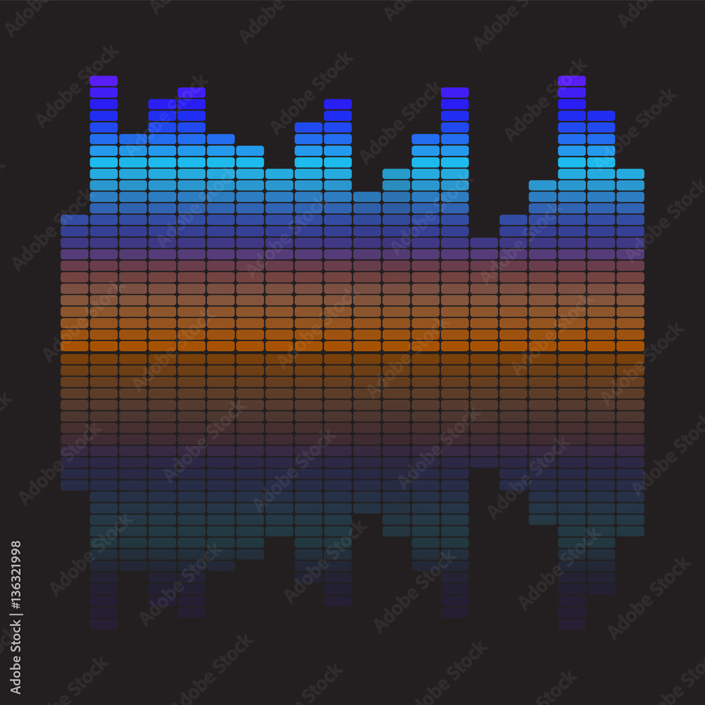 Vector music equalizer. Vector illustration.