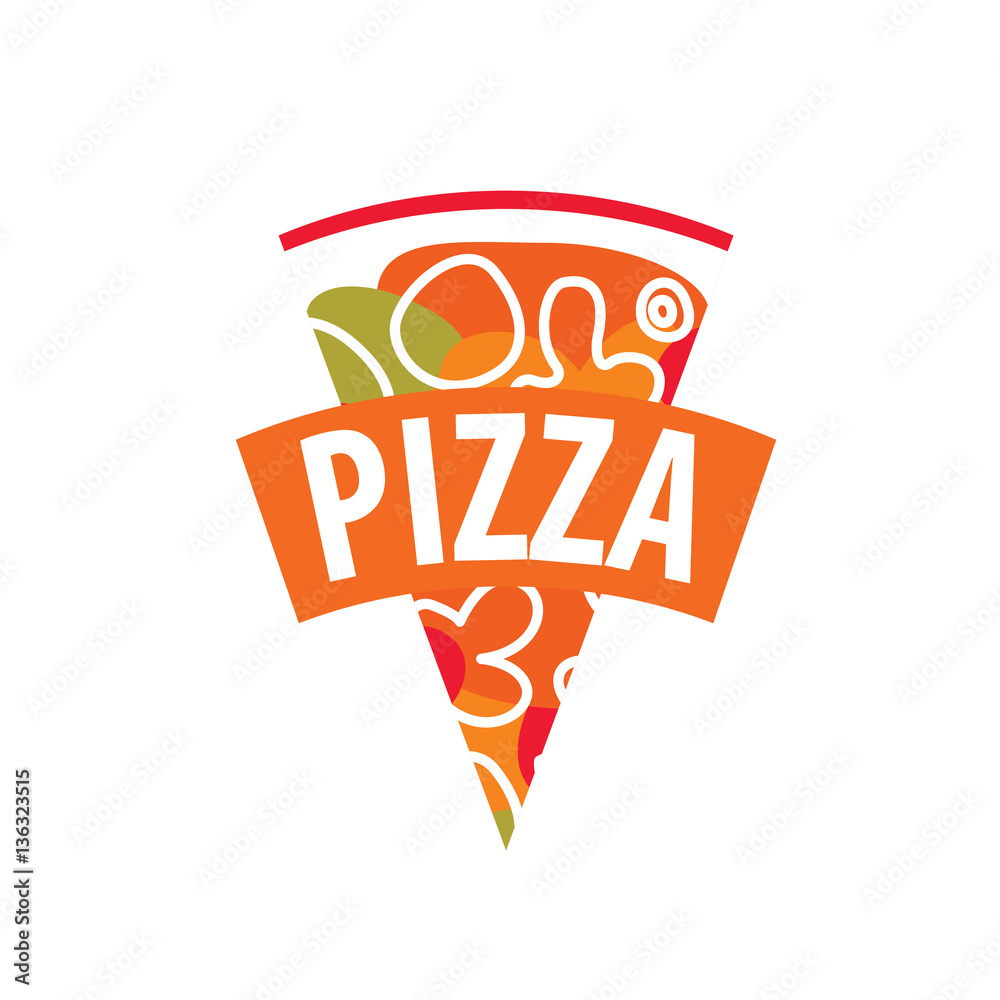 Naklejka premium pizza vector logo