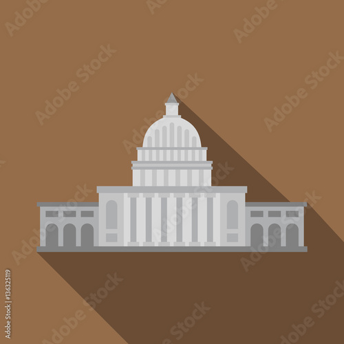 White house icon , flat style