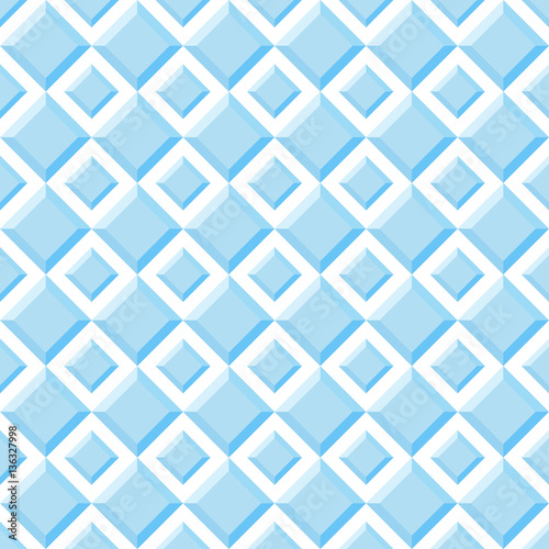 Seamless pattern of blue diamonds