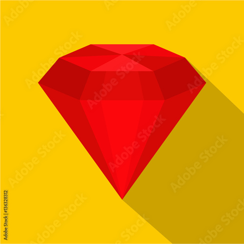 Ruby icon, flat style Free Download Ruby icon, flat style - GFXLoad