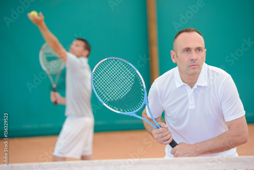 doubles tennis match