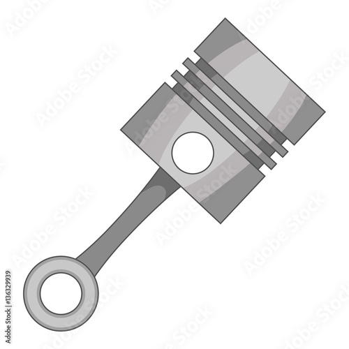 Piston icon, cartoon style