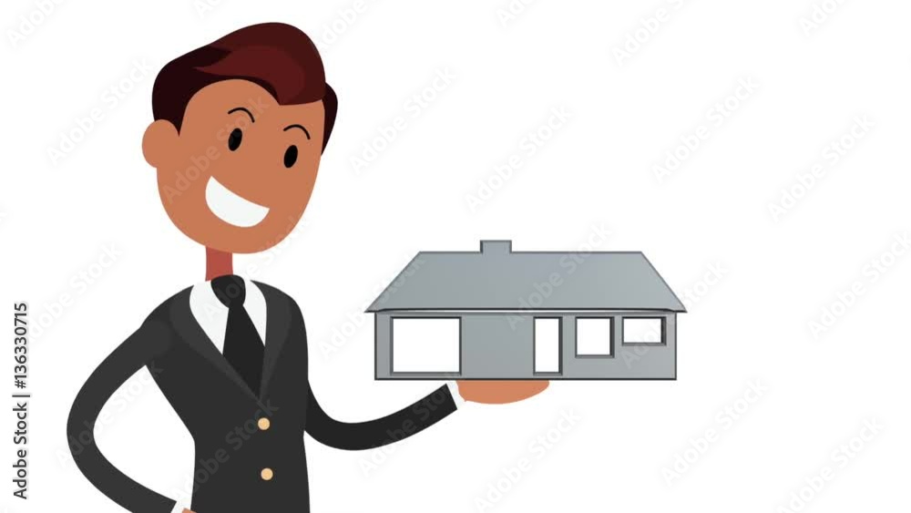agent immobilier souriant