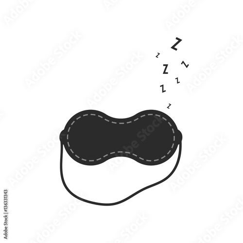 sleep mask with snoring sign
