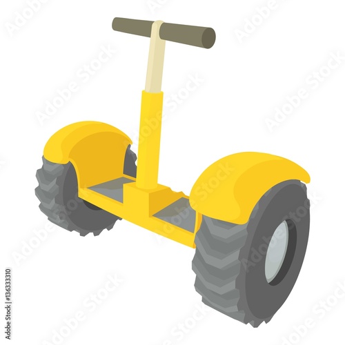 Eco segway icon, cartoon style