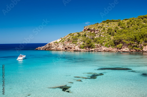 Menorca seascape at cala de Algariens, Spain.