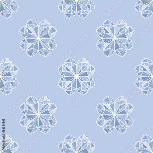 Texture continua di quadrifoglio, sfondo giometrico porta fortuna di colore blu chiaro e azzuro per la decorazione della stanza del bambino