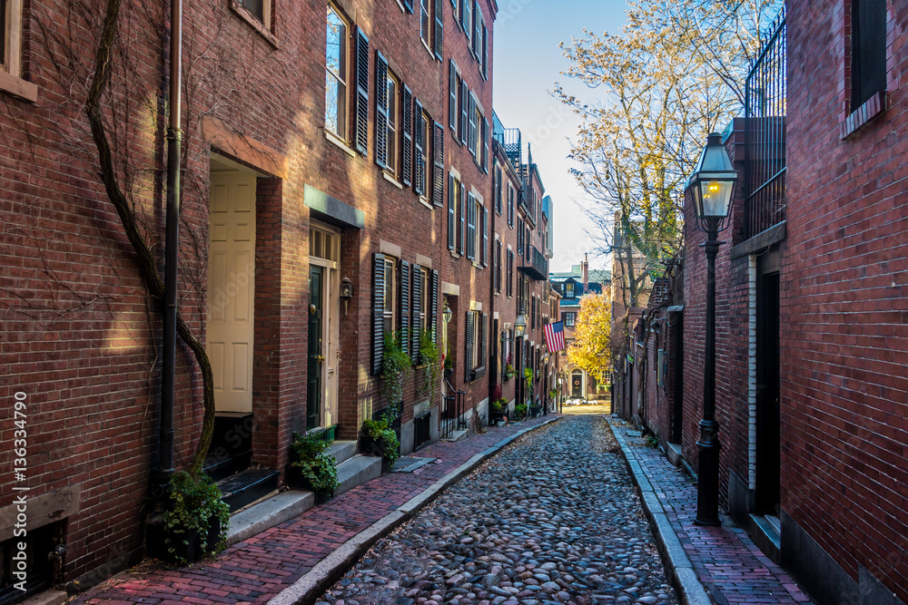 Obraz premium Acorn Street - Boston, Massachusetts, USA