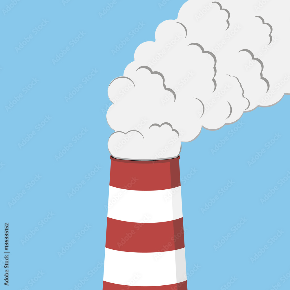 Factory pape. Air pollution. Vector illustration
Factory pape. Air pollution. Vector illustration