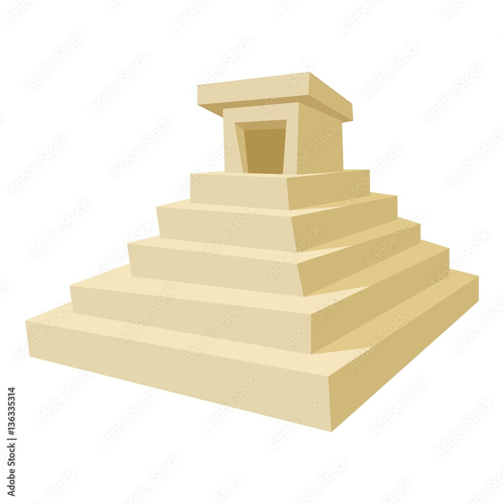 Eastern castle icon, cartoon style Eastern castle icon, cartoon style