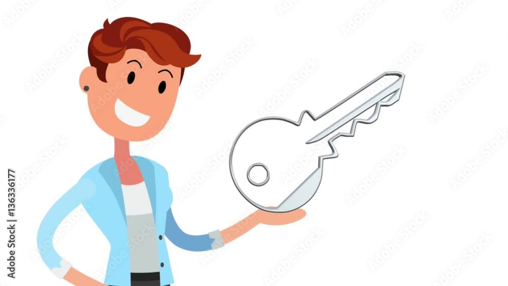 femme et clef