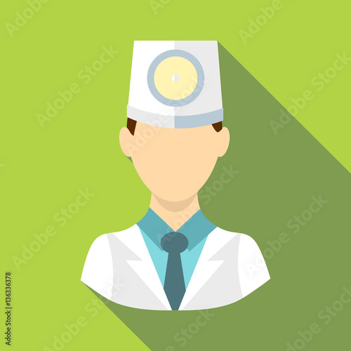 Doctor icon, flat style