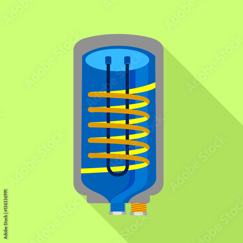 Water heater icon, flat style