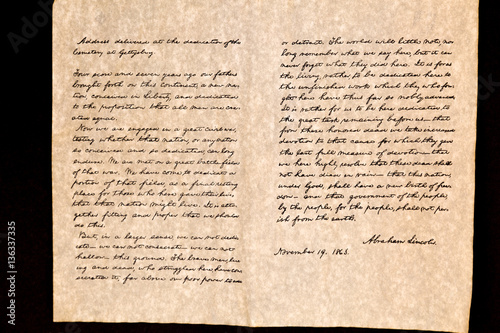 Abreham Lincoln's Gettysburg Address
