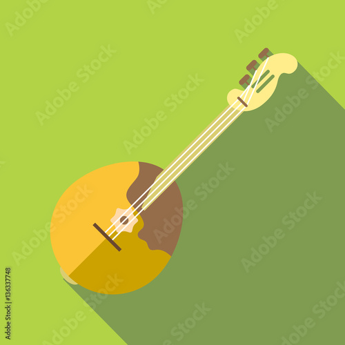 Domra icon, flat style