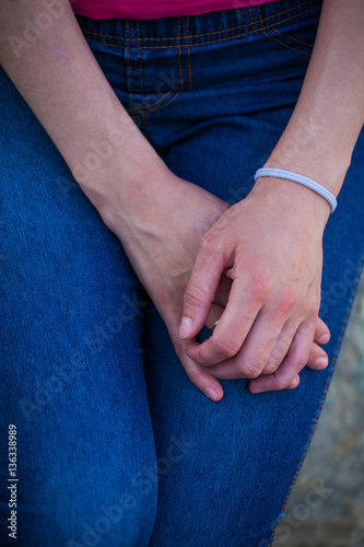 Female hands.