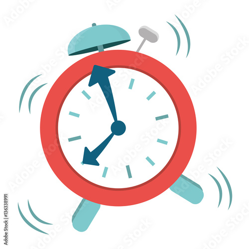 alarm clock icon image vector illustration design 