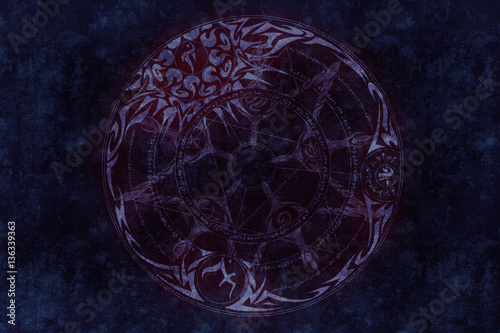 Esoteric background. Backdrop for magic, astrology, alchemy.