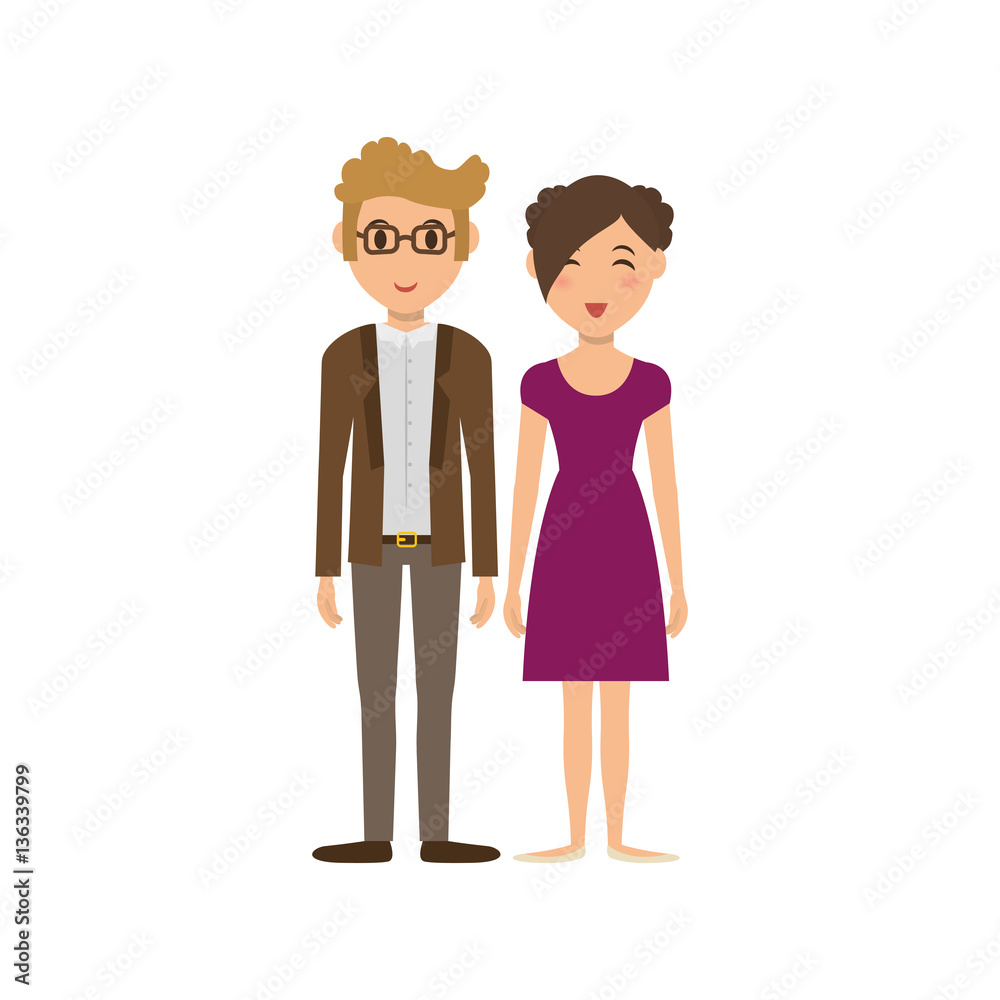 Cute couple cartoon icon vector illustration graphic design Cute couple cartoon icon vector illustration graphic design