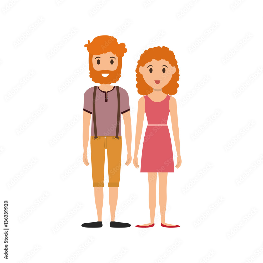 Cute couple cartoon icon vector illustration graphic design Cute couple cartoon icon vector illustration graphic design