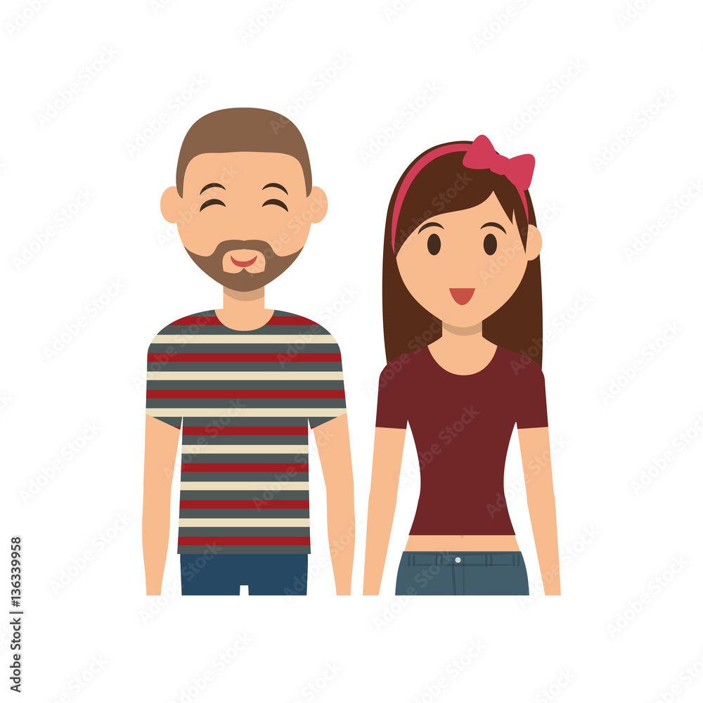 Cute couple cartoon icon vector illustration graphic design Cute couple cartoon icon vector illustration graphic design