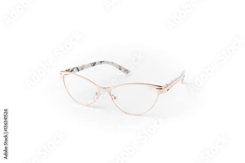 Eyeglasses on white background