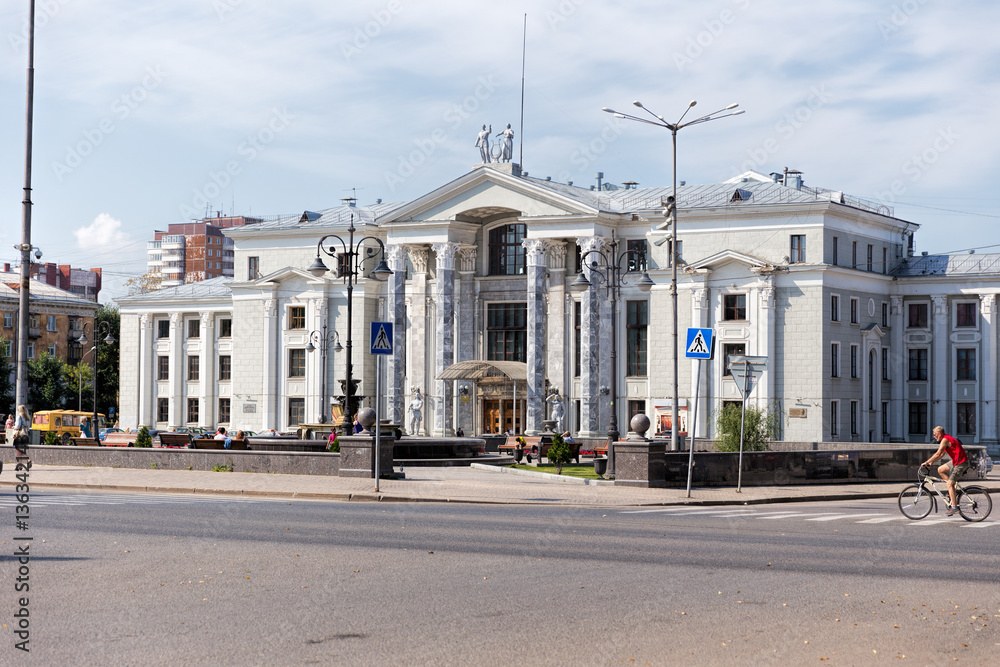 Building of palace of culture in the center of the city of Perm