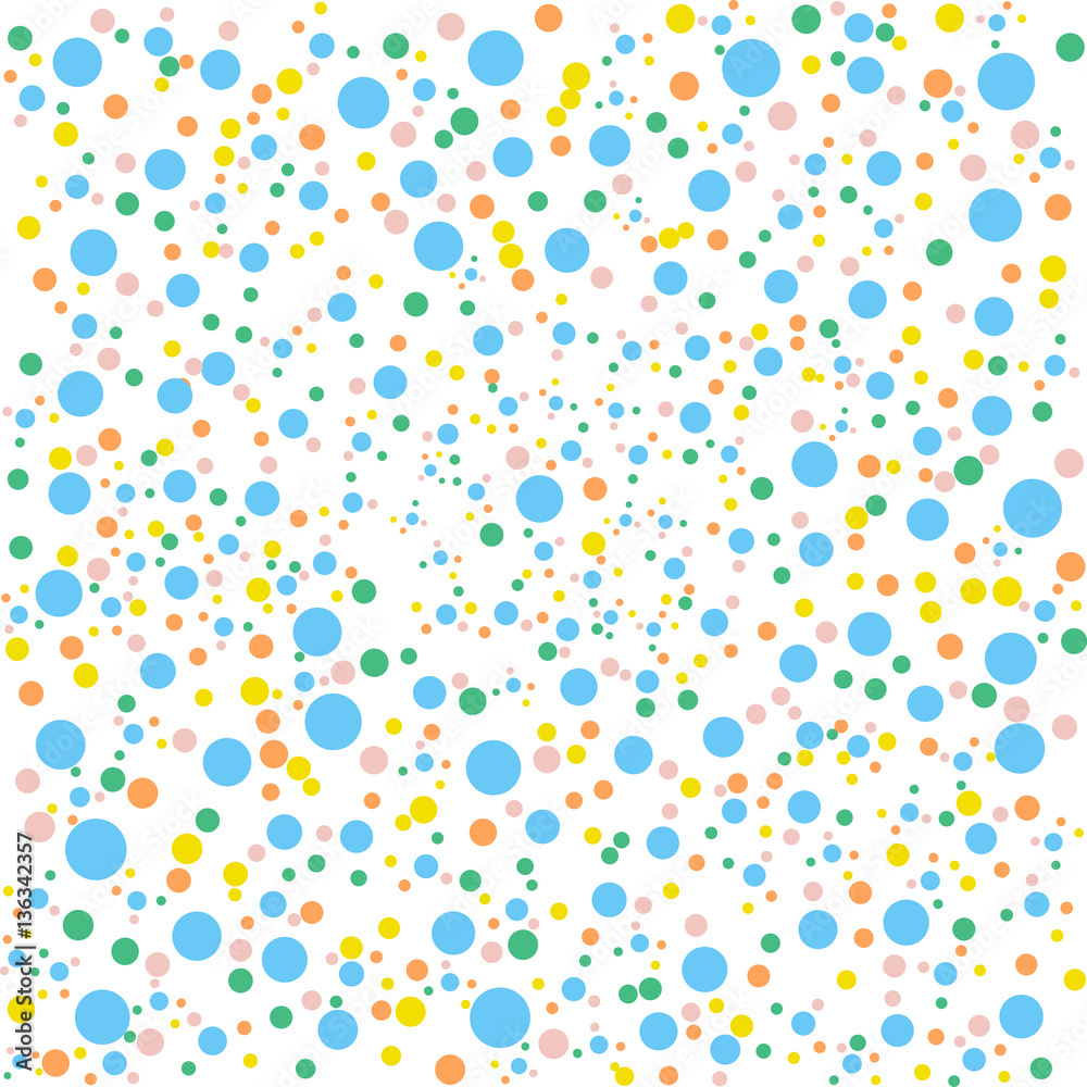 Blue yellow green and orange circles