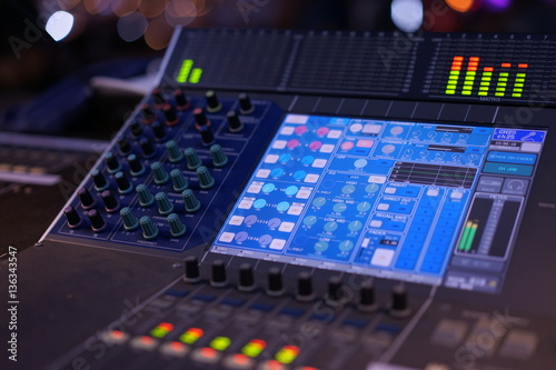 Digital audio mixer screen 