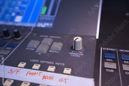 Volume knob on digital audio mixer  