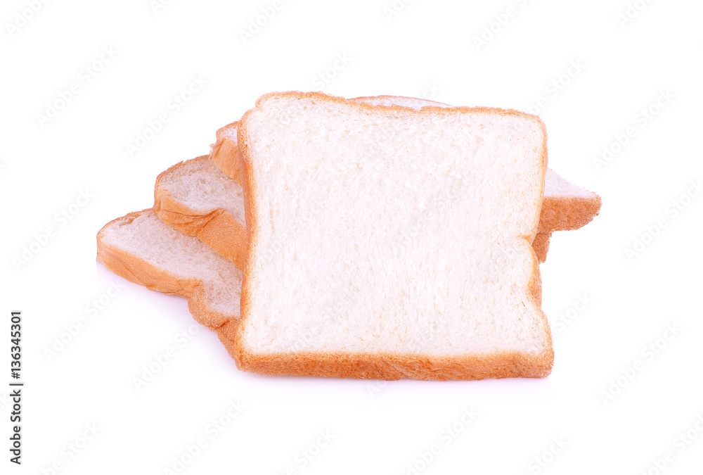 sliced bread isolated on white background