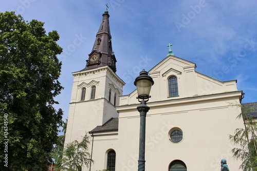 The Karlstad Cathedral or Domkyrka, built in the years 1723 to 1730. In Karlstad, Eastern Sweden, located not far from the Oslo, Norway. photo