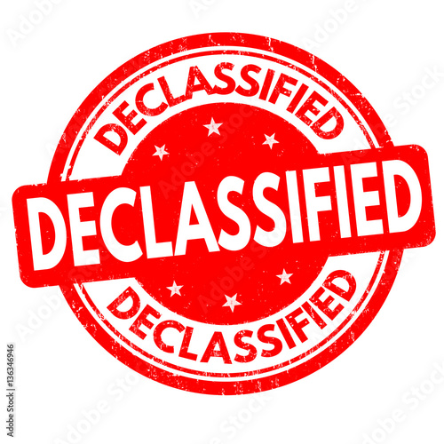 Declassified sign or stamp