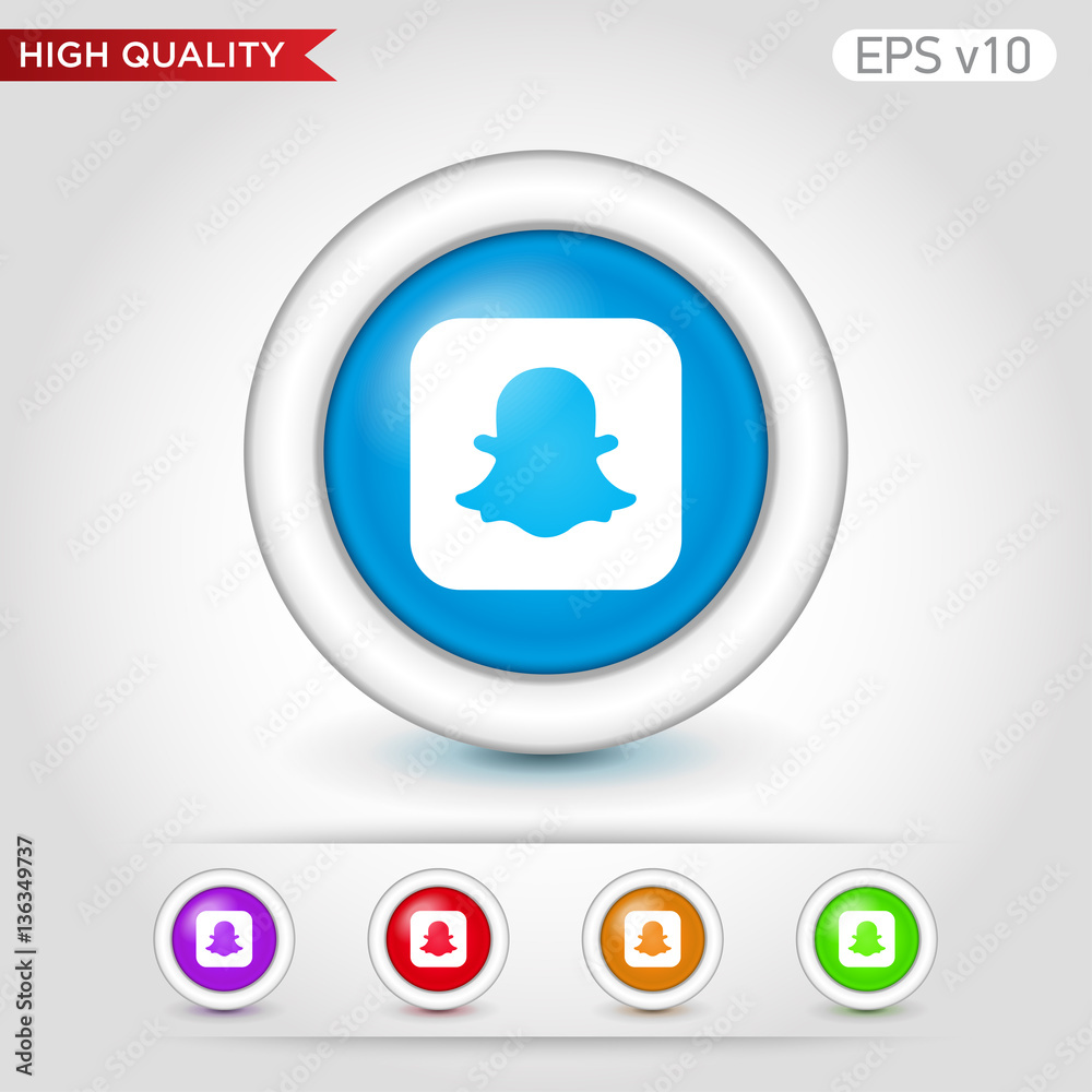 Ghost icon. Button with ghost icon. Modern UI vector. Ghost icon. Button with ghost icon. Modern UI vector.
