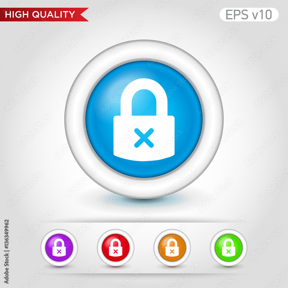 Lock icon. Button with lock icon. Modern UI vector. Lock icon. Button with lock icon. Modern UI vector.