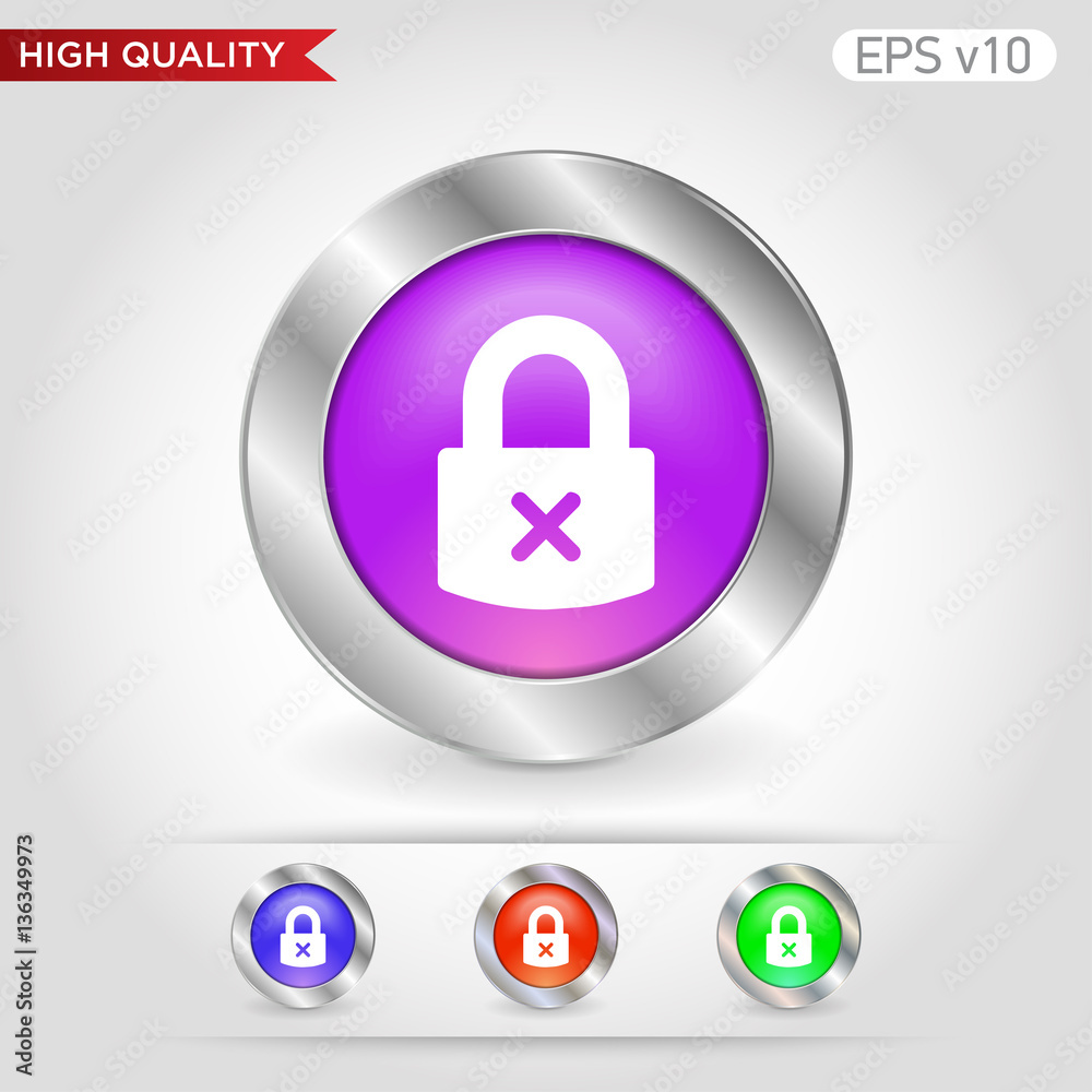 Lock icon. Button with lock icon. Modern UI vector. Lock icon. Button with lock icon. Modern UI vector.