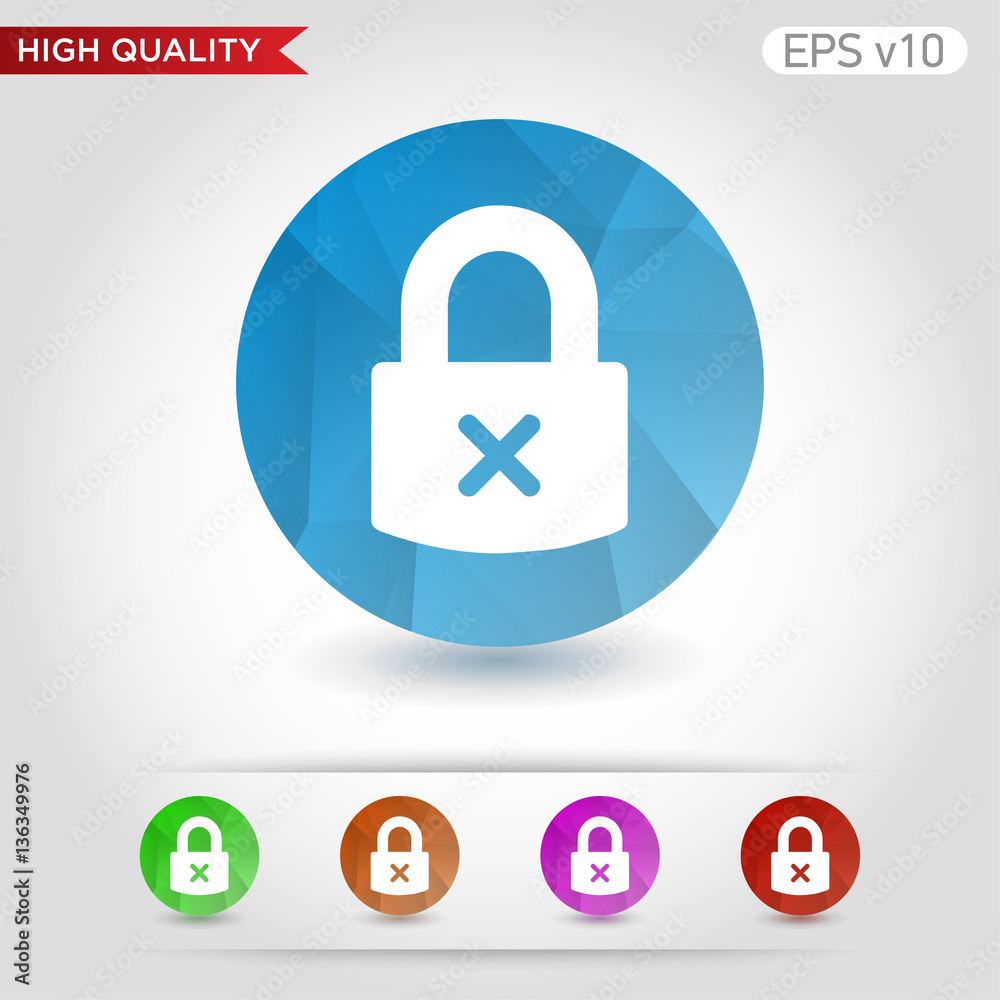 Lock icon. Button with lock icon. Modern UI vector. Lock icon. Button with lock icon. Modern UI vector.