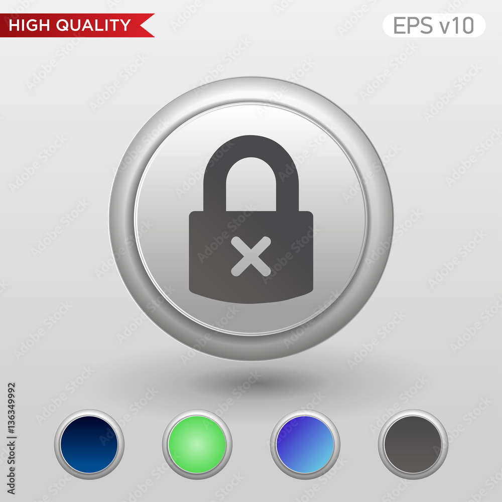 Lock icon. Button with lock icon. Modern UI vector. Lock icon. Button with lock icon. Modern UI vector.