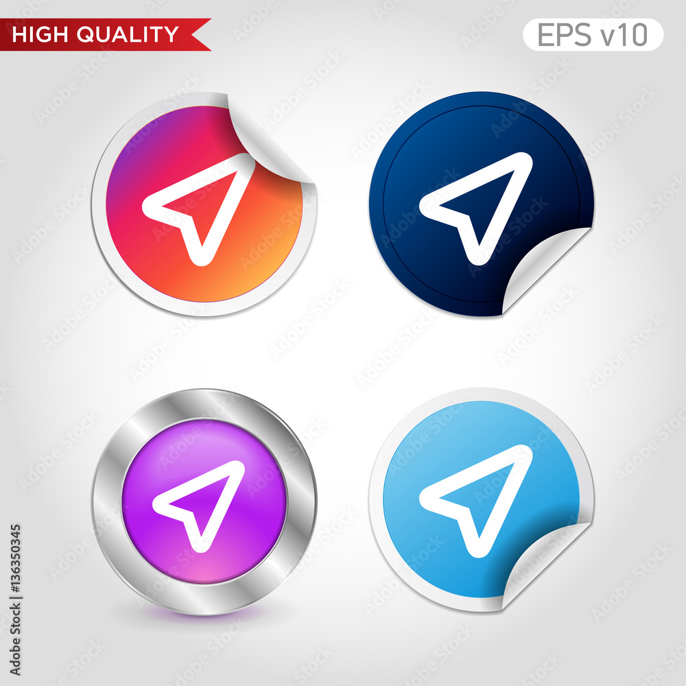 Cursor icon. Button with pointer icon. Modern UI vector. Cursor icon. Button with pointer icon. Modern UI vector.