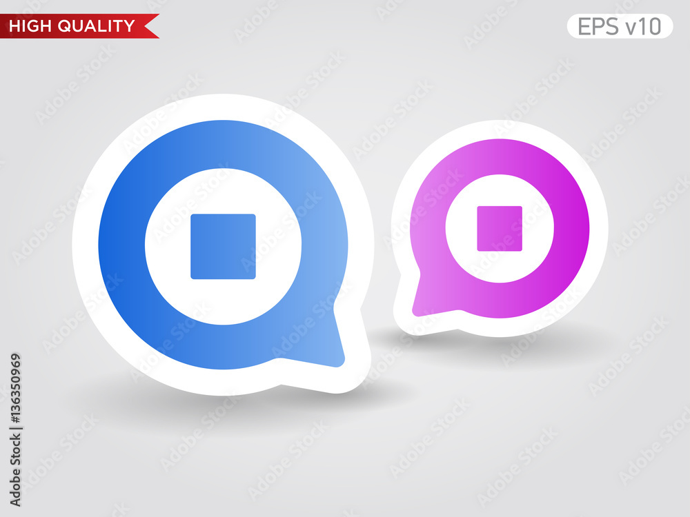 Stop icon. Button with stop icon. Modern UI vector. Stop icon. Button with stop icon. Modern UI vector.