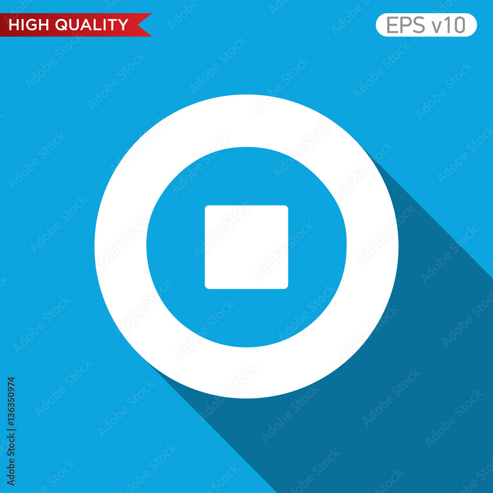 Stop icon. Button with stop icon. Modern UI vector. Stop icon. Button with stop icon. Modern UI vector.