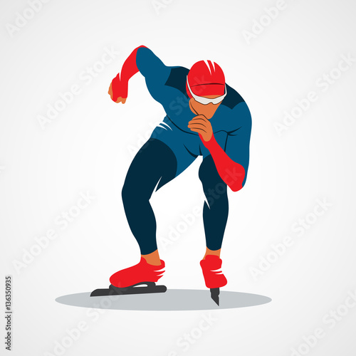silhouette speed skaters