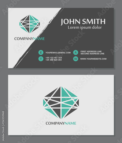 Business card template. Vector illustration