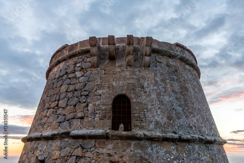 Torre des Savinar (Torre del Pirata), and the islands of Es Vedr photo