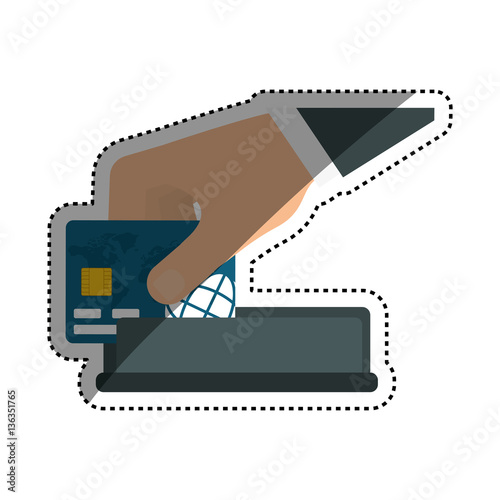 Bank credit card icon vector illustration graphic design