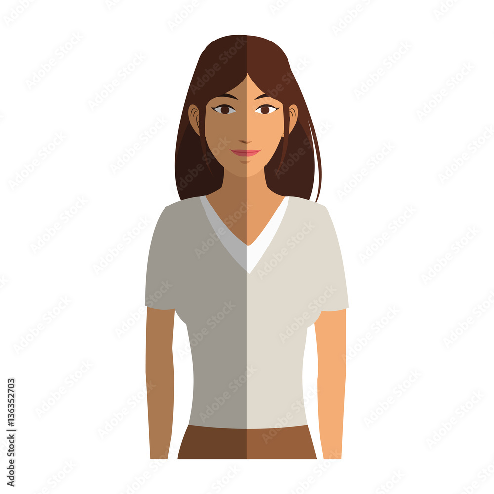 businesswoman wearing executive clothes over white background. colorful design. vector illustration businesswoman wearing executive clothes over white background. colorful design. vector illustration