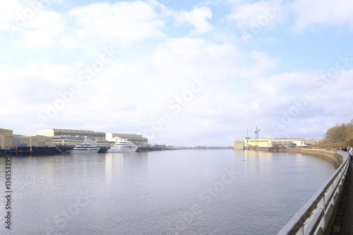 Bremen-Vegesack im Winter an der Weser